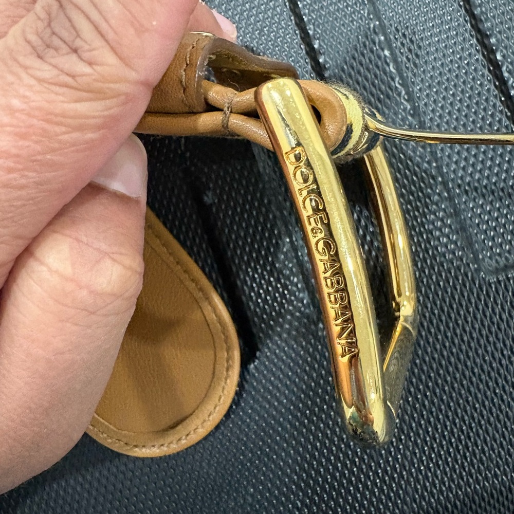 Dolce & Gabbana Gold Buckle Black Bag